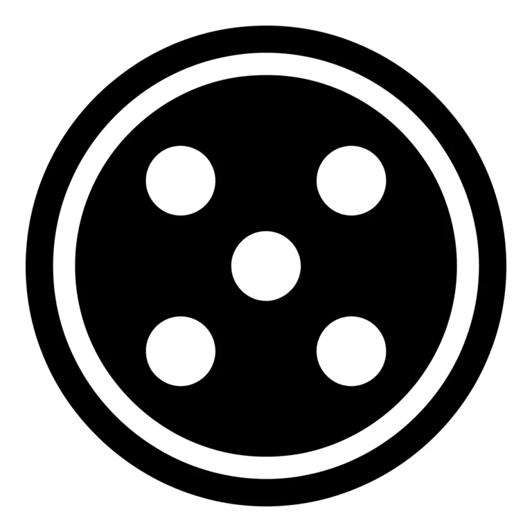 button icon with five holes
