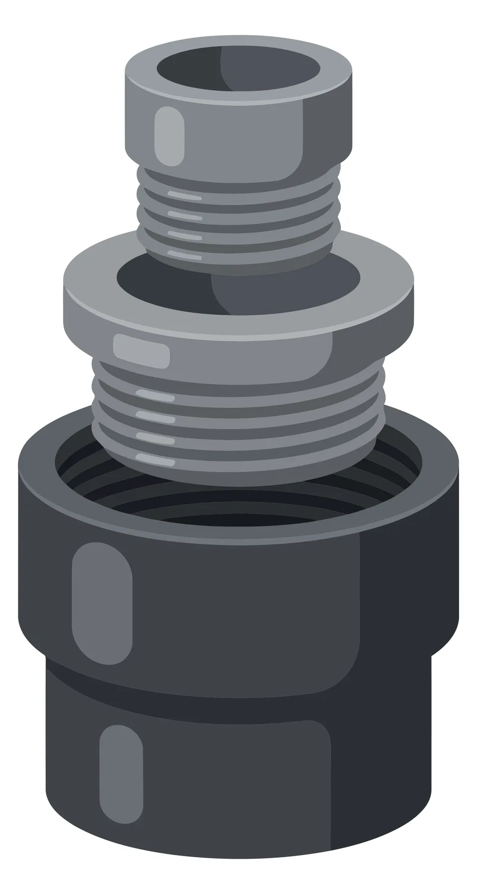 Gray Cable Gland Connector for Electrical Conduit