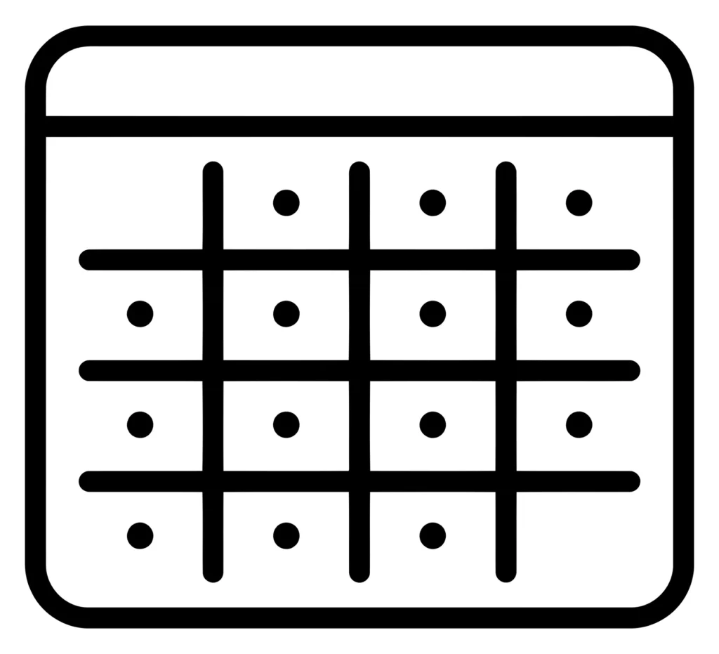 calendar icon, flat design vector illustration