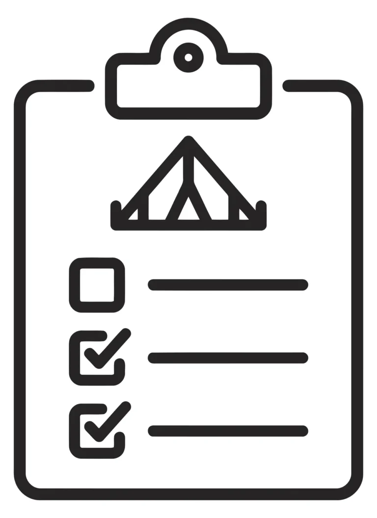 camping checklist or reservation form icon