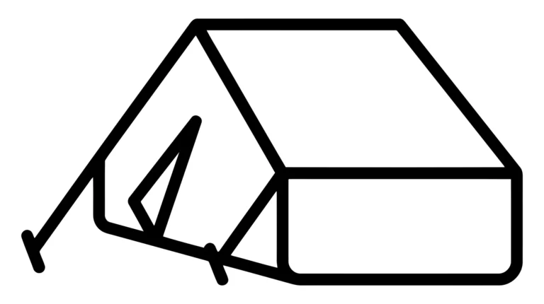 camping tent icon line illustration