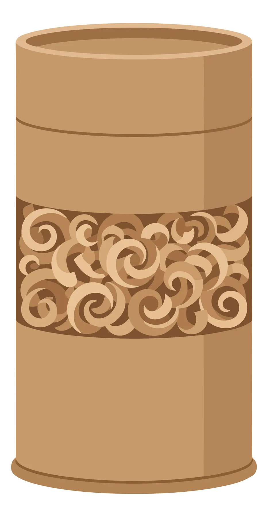 Decorative Cardboard Tube with Swirl Pattern Design