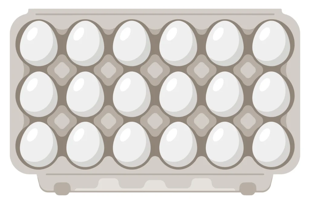carton of fresh white eggs