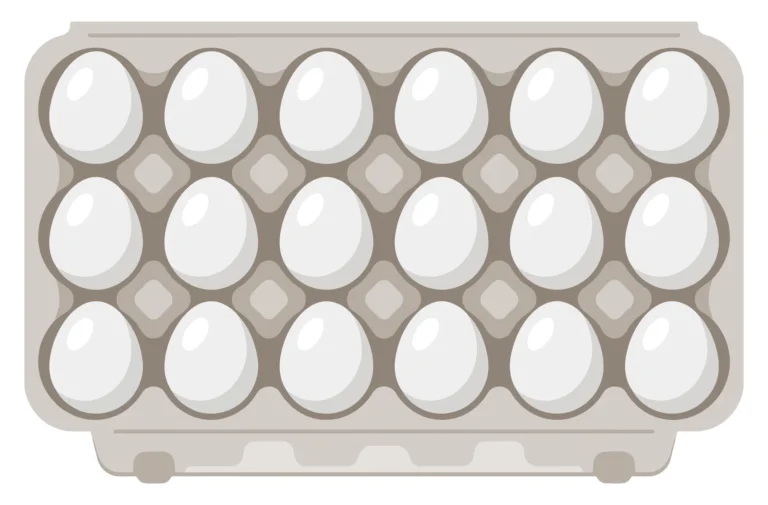 carton of fresh white eggs