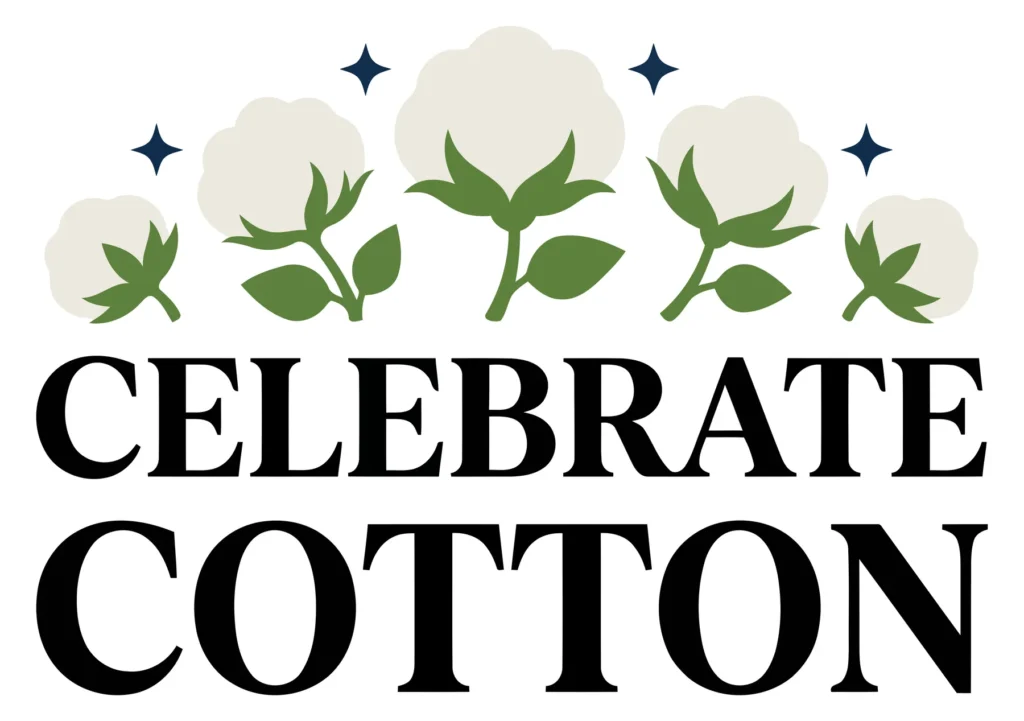 celebrate cotton logo with cotton bolls