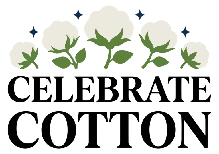 celebrate cotton logo with cotton bolls