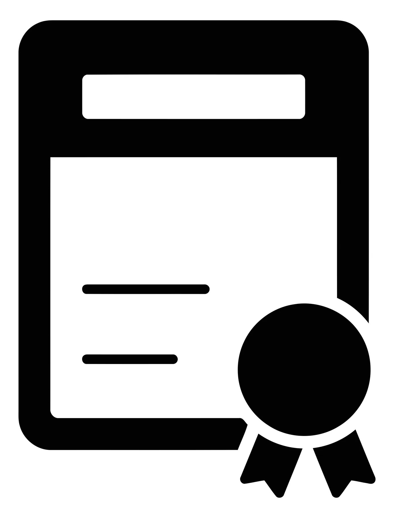 Certificate Document Icon with Seal