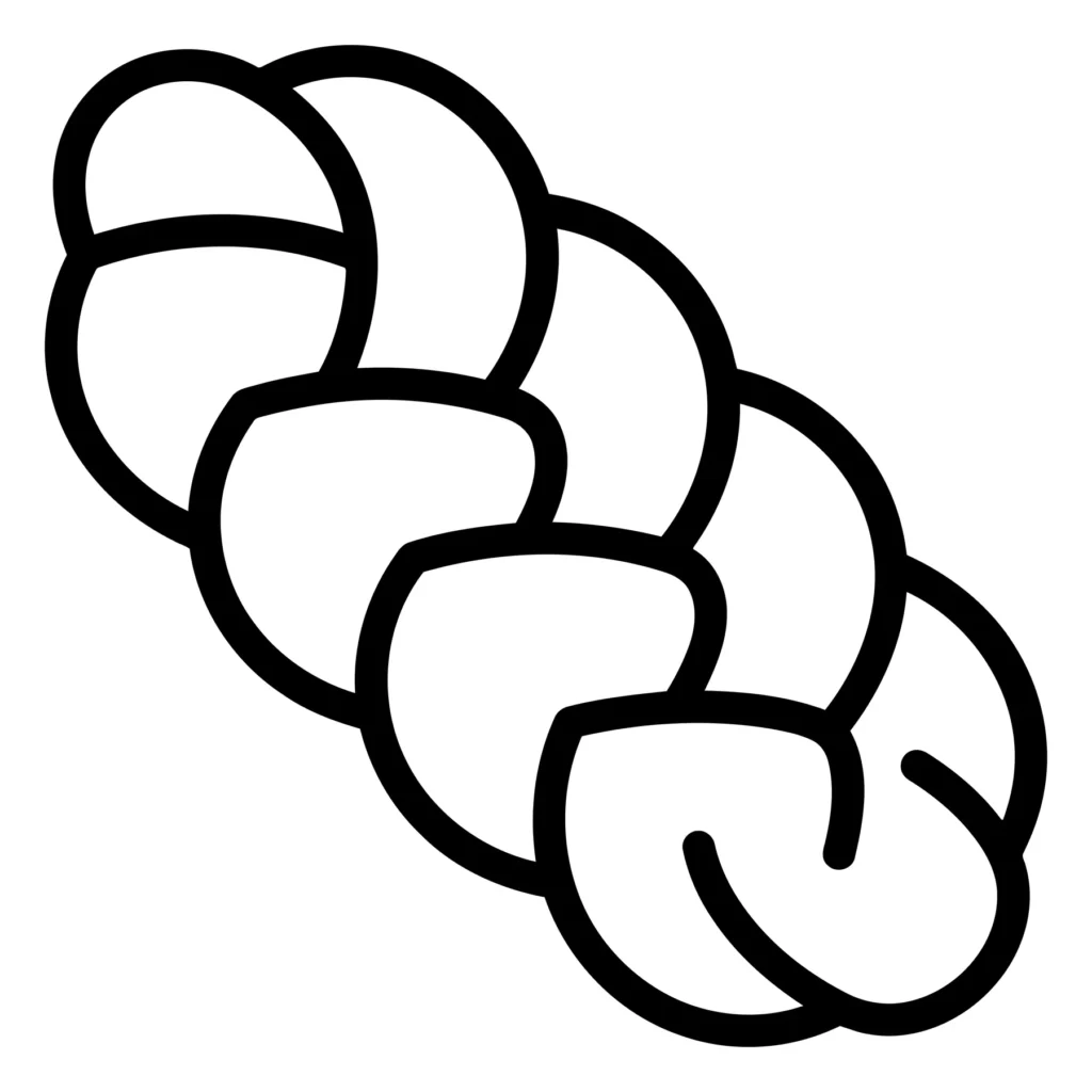 challah bread icon outline illustration