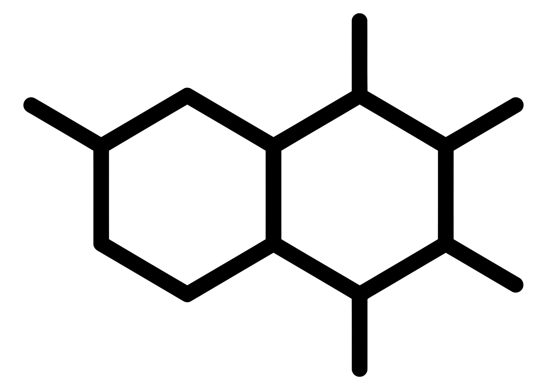 Bicyclic Organic Hydrocarbon Skeletal Structure Vector