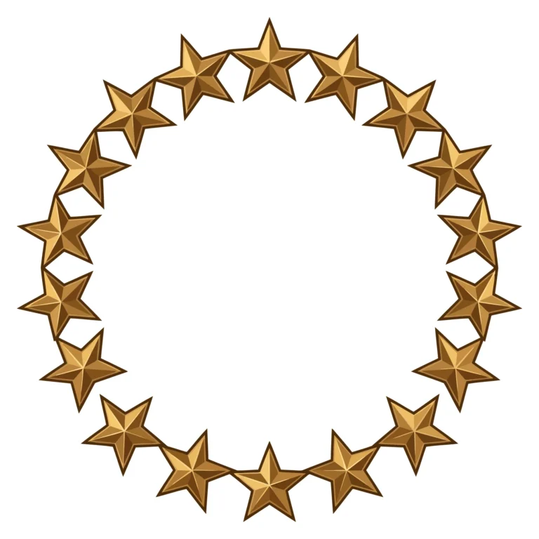 circle of golden stars
