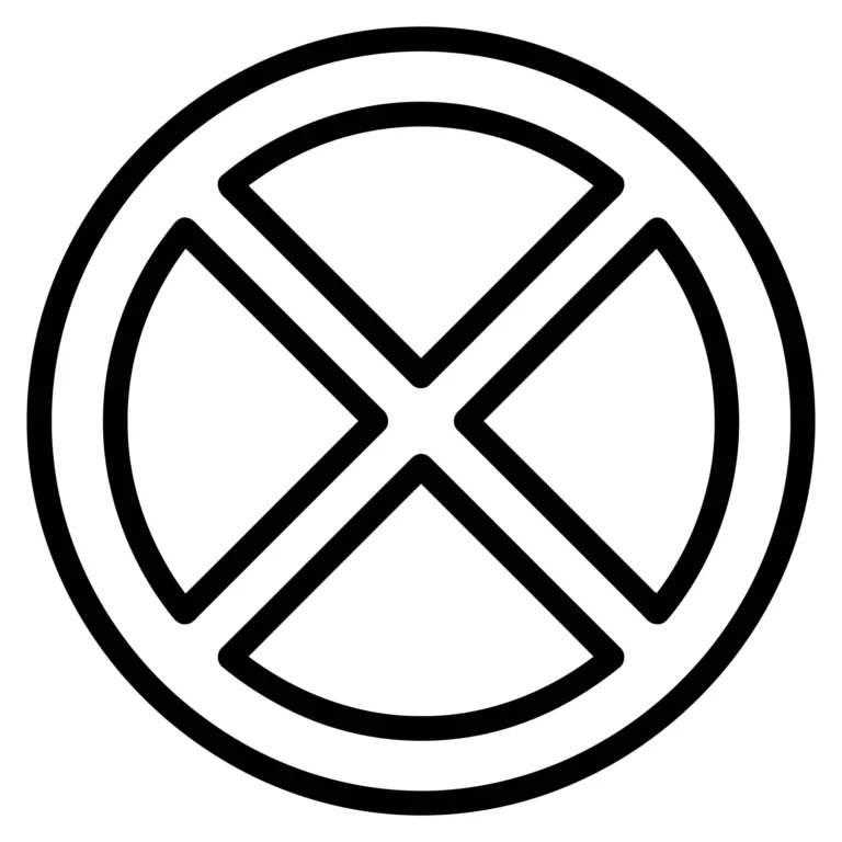 circular icon with an x mark inside