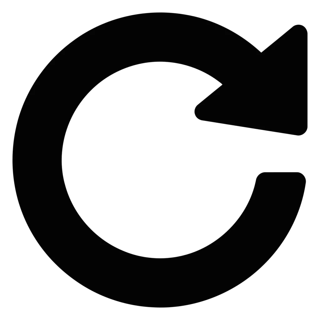 circular refresh or reload arrow icon