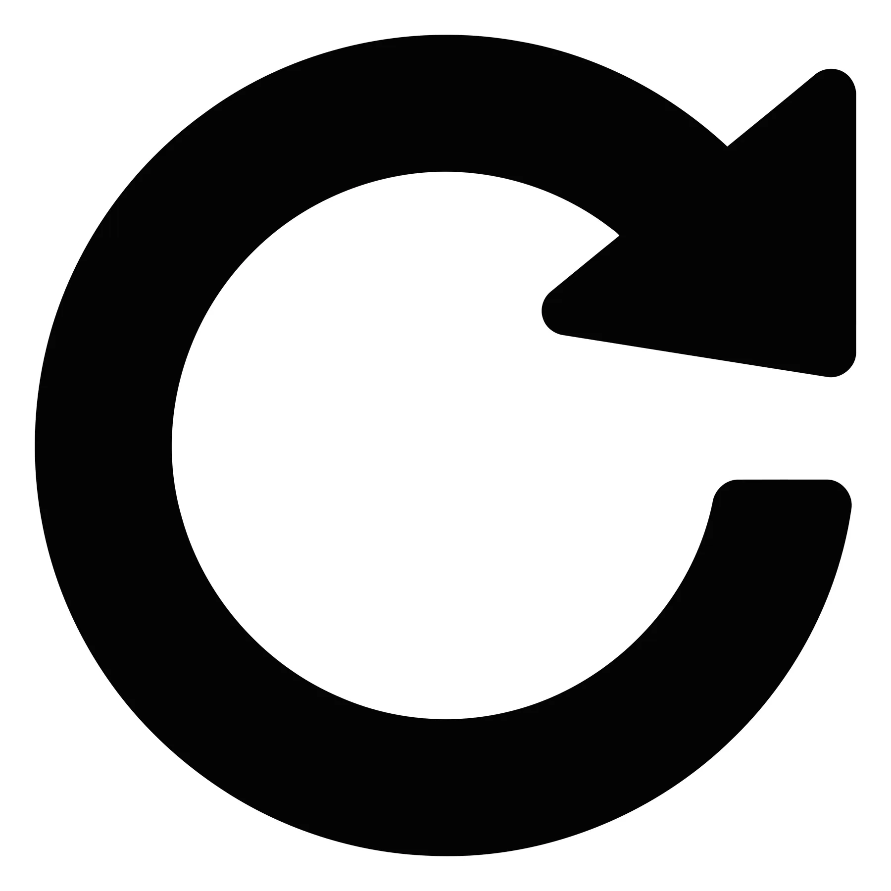 Black Circular Refresh Arrow Icon