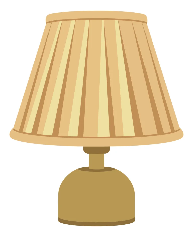 classic table lamp with a pleated fabric lampshade