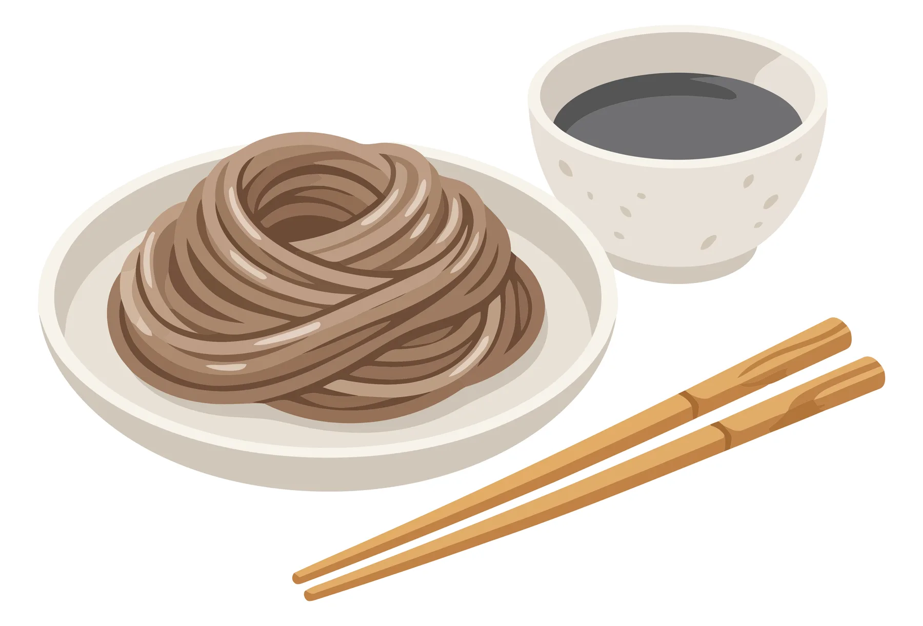 Traditional Japanese Zaru Soba Noodles with Dipping Sauce