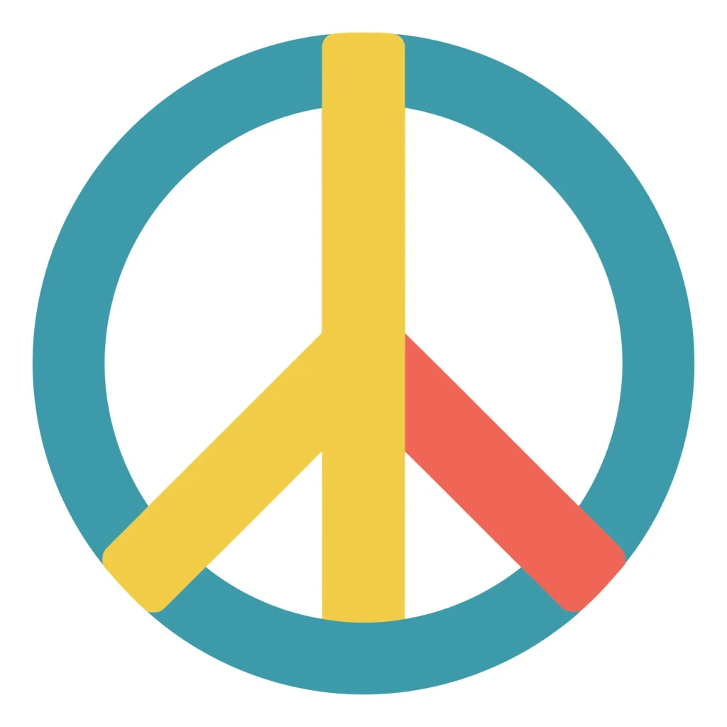 colorful peace sign symbol illustration