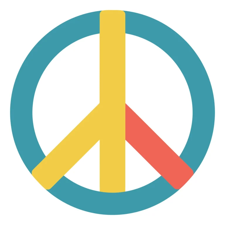 colorful peace sign symbol illustration