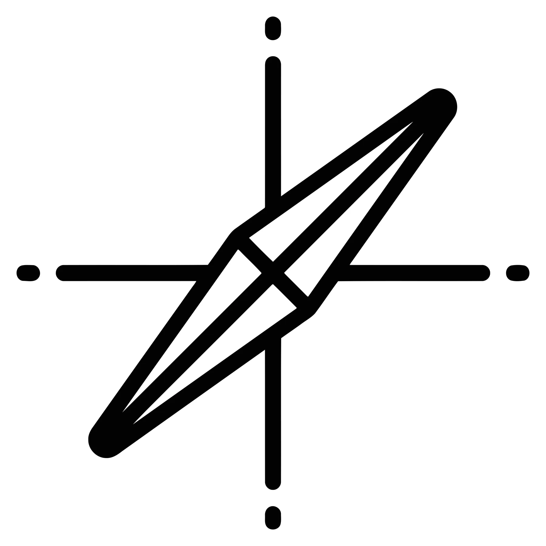 Minimalist Compass Icon for Navigation and Direction
