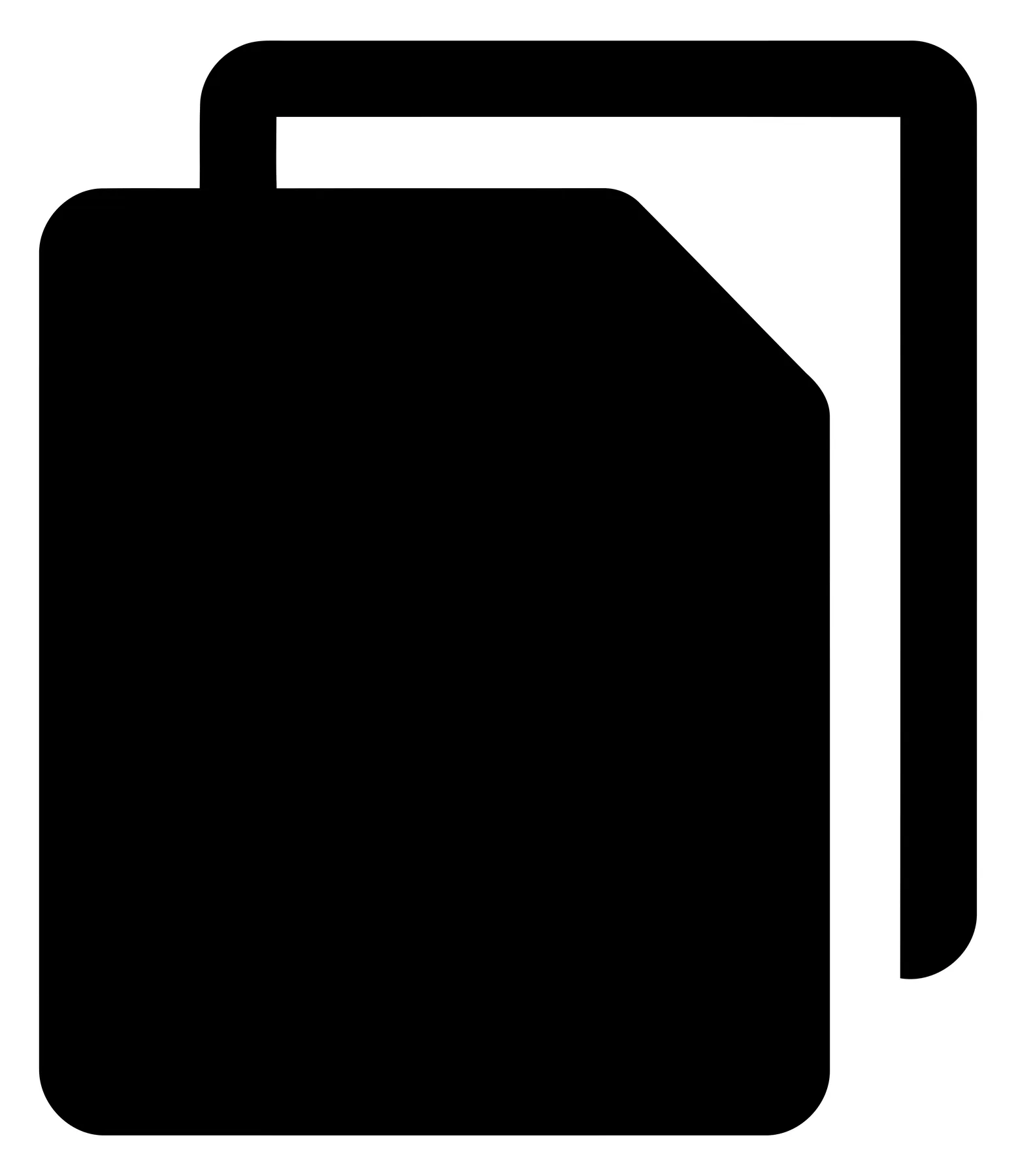 Black Copy Document Icon for Duplication