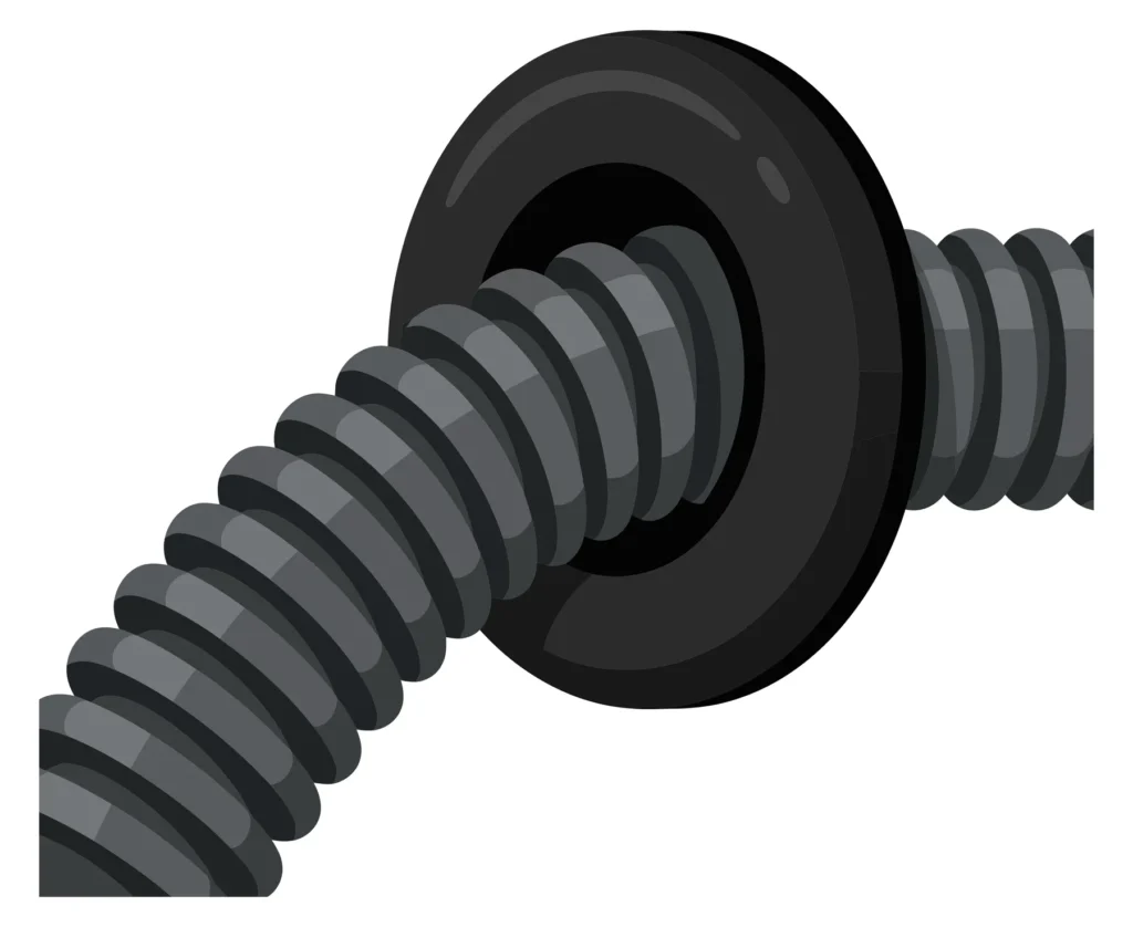 corrugated electrical conduit passing through a rubber grommet