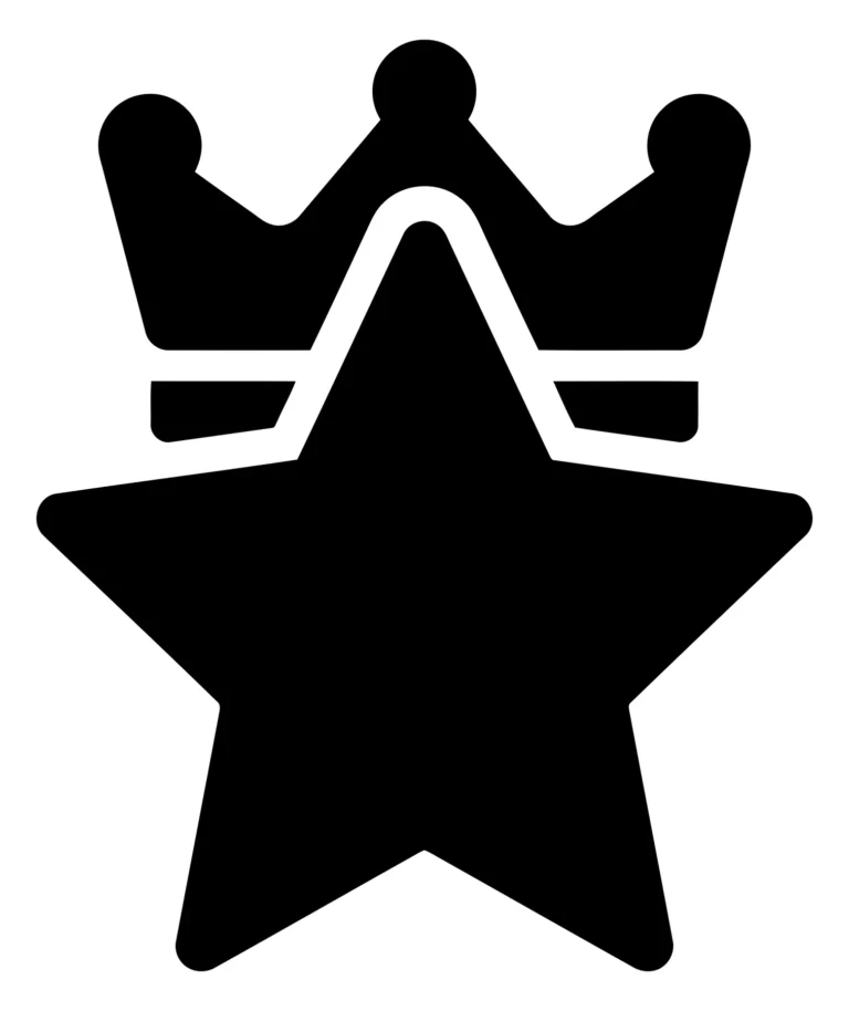 crown and star icon, symbol of excellence and achievement