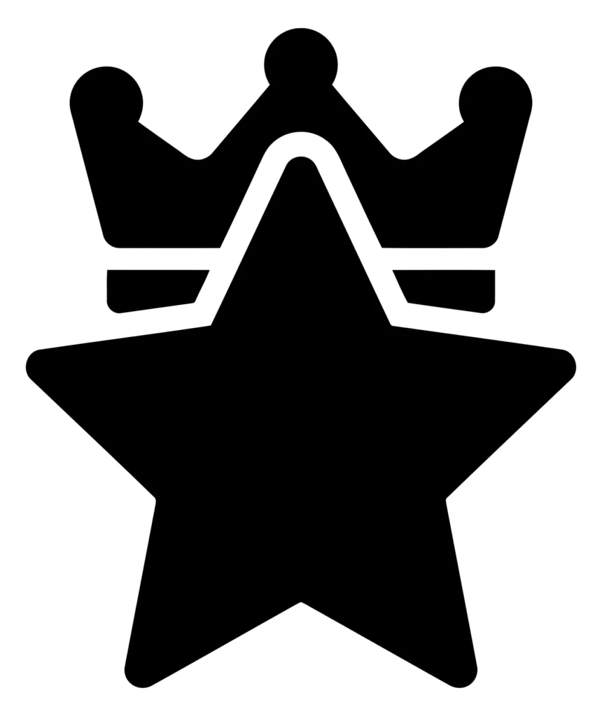 crown and star icon, symbol of excellence and achievement