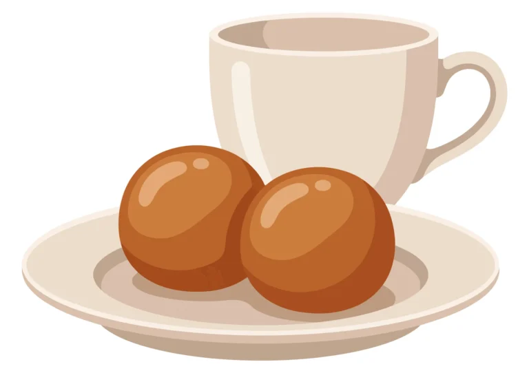 cup with two buns on saucer