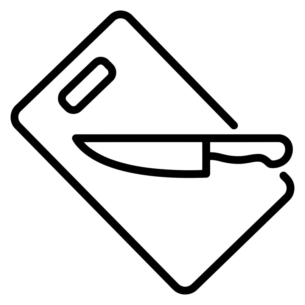 cutting board with knife icon