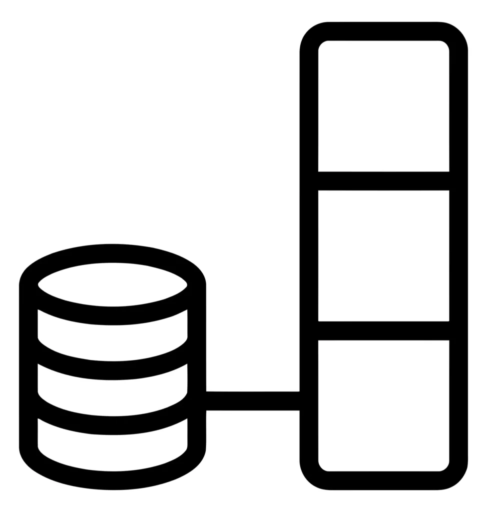 database and server rack storage icon