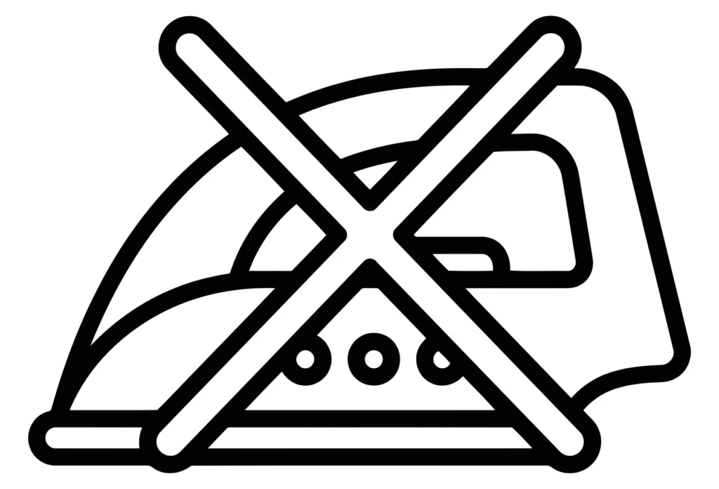 do not iron icon