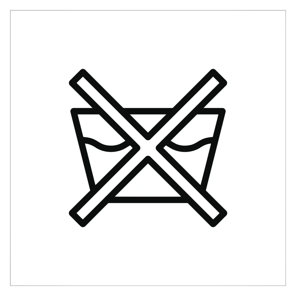 do not wash icon