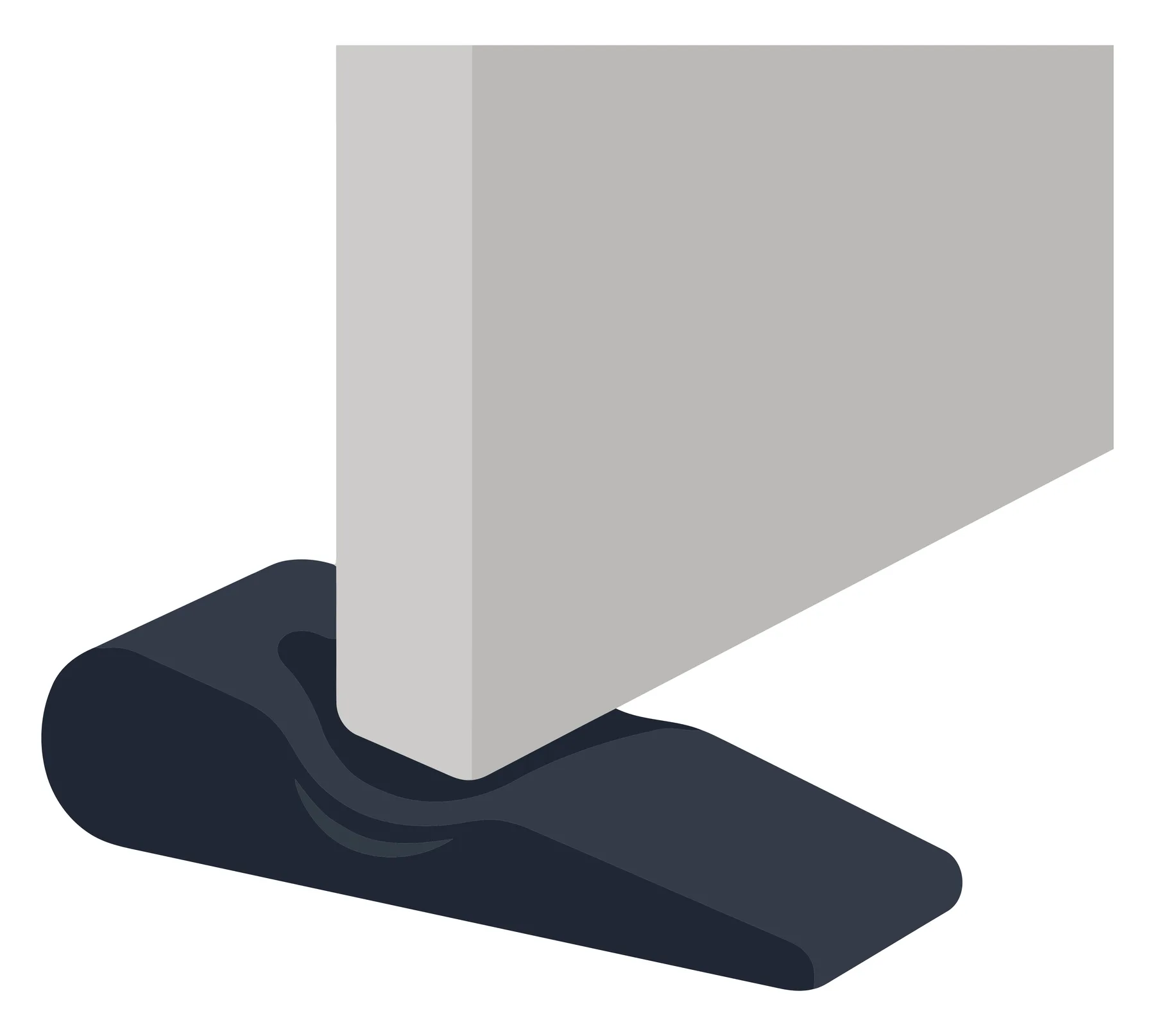 Black Rubber Door Stop Wedge Holding Door Open