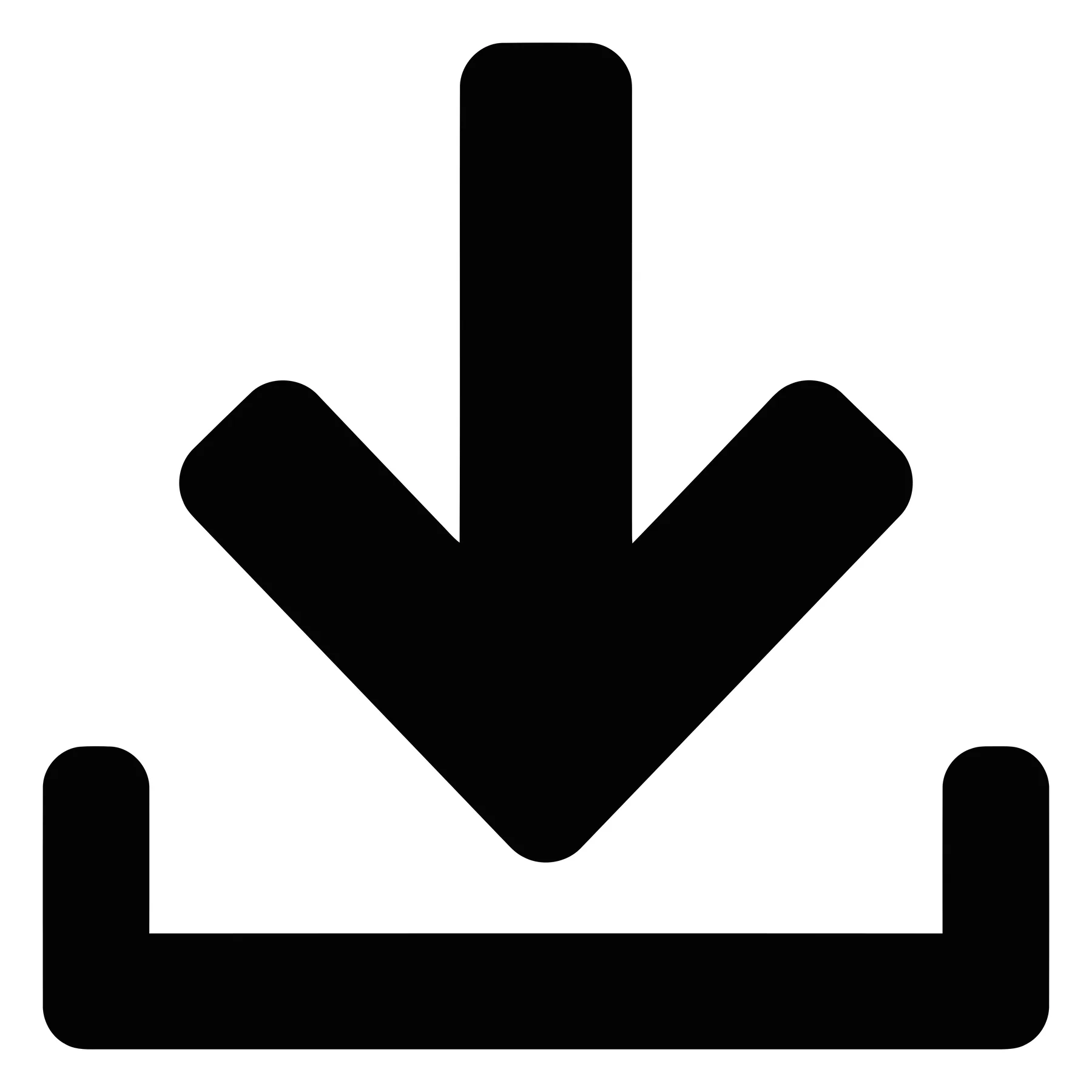 Black Download Arrow Icon Vector