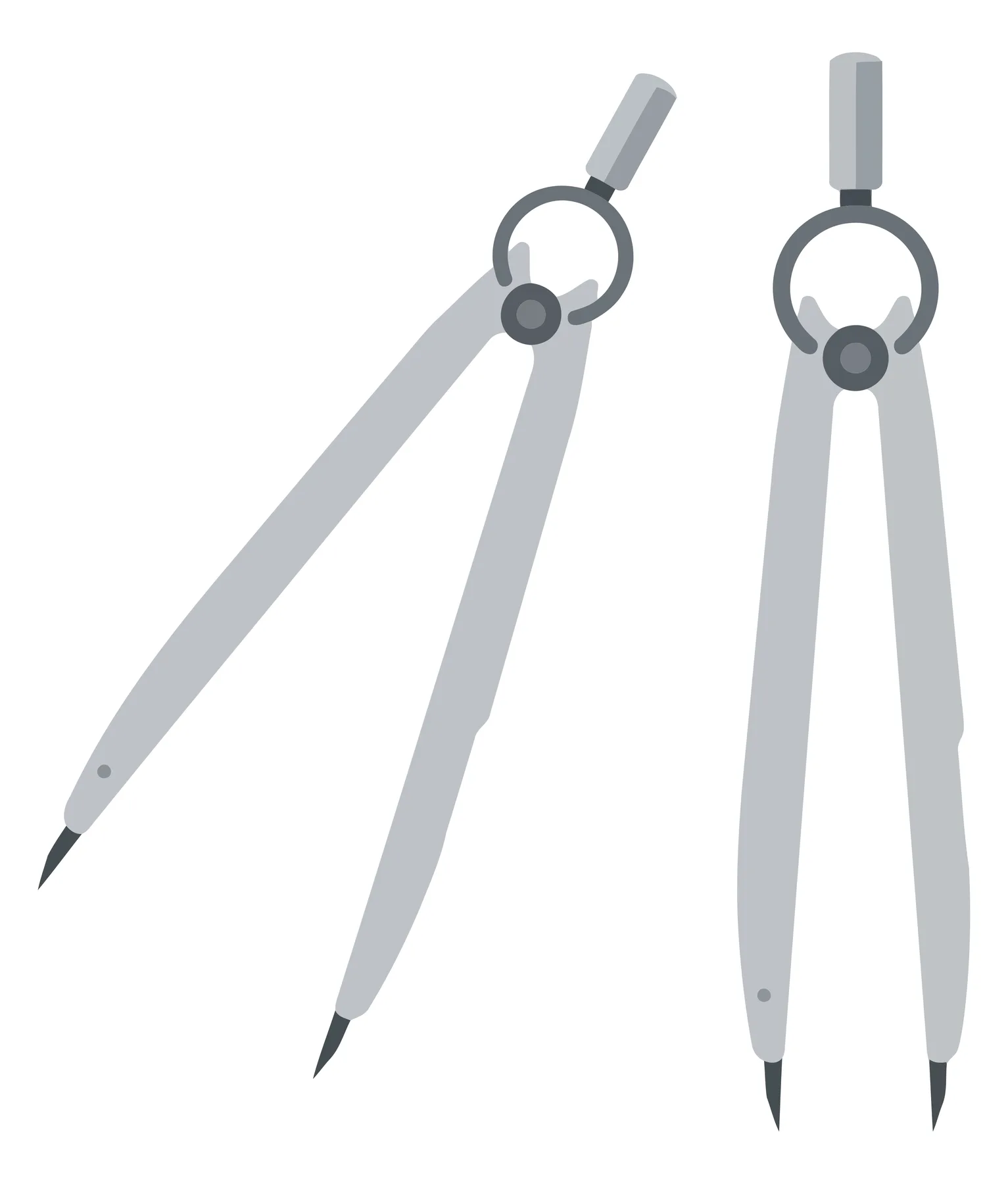 Pair of Drafting Compasses for Technical Drawing