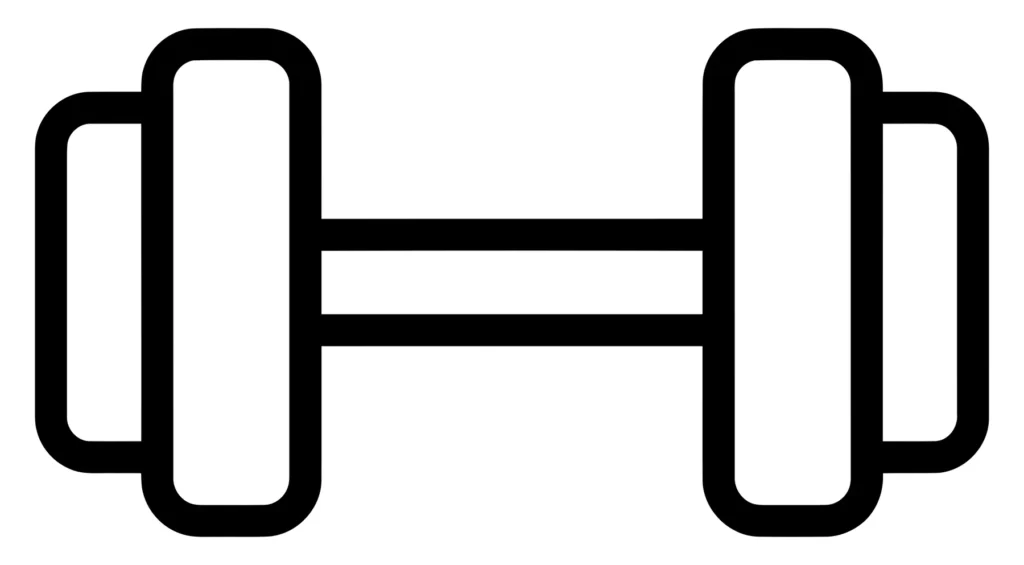 dumbbell weightlifting fitness gym icon outline symbol sign