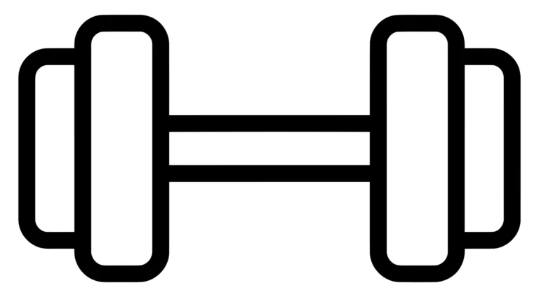 dumbbell weightlifting fitness gym icon outline symbol sign