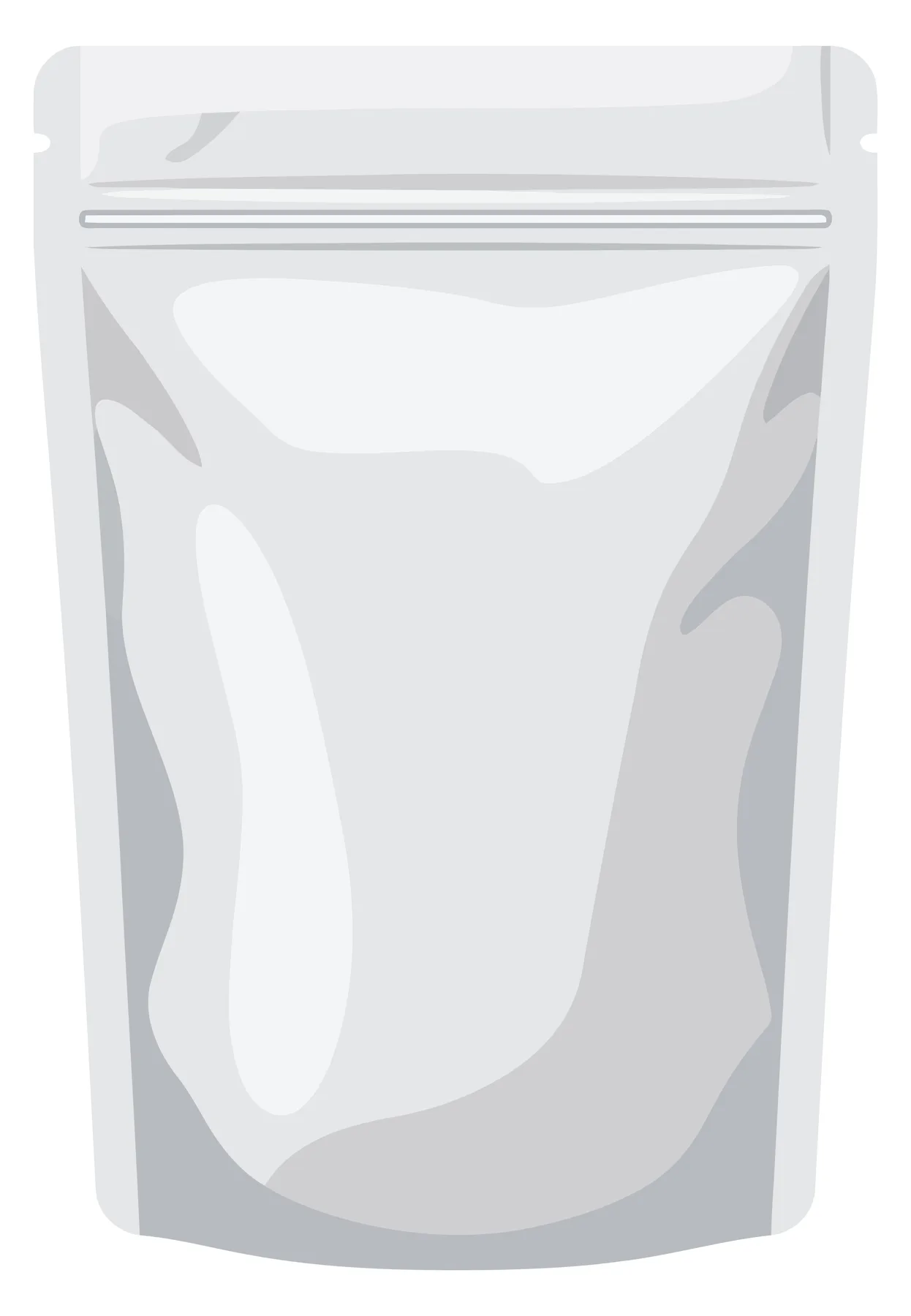 Empty Stand-Up Pouch Vector Illustration