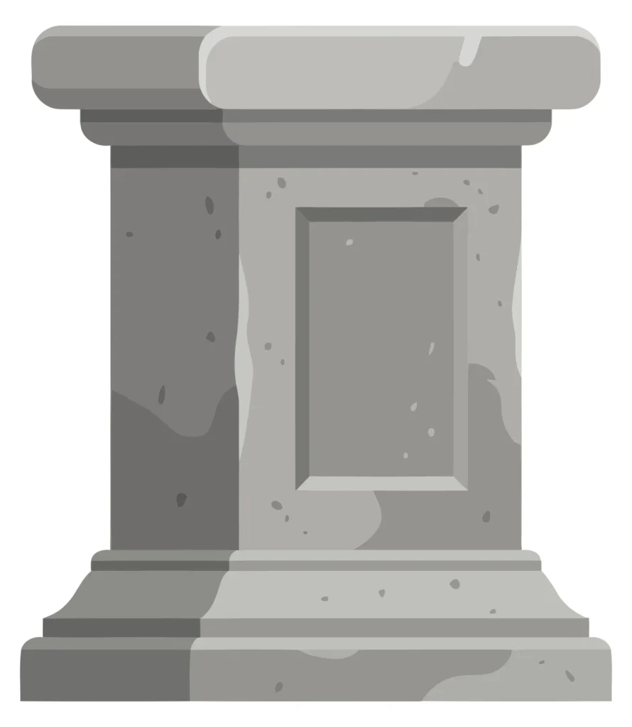 empty stone pedestal stand