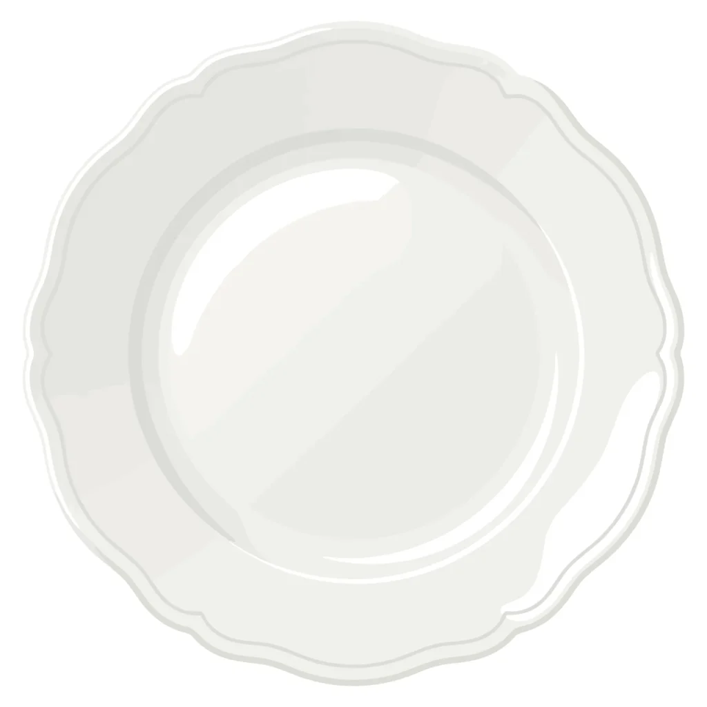 empty white ceramic plate