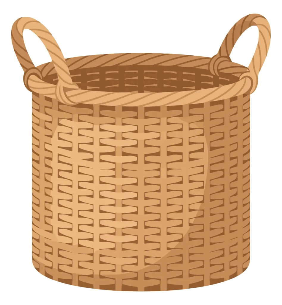 empty wicker basket