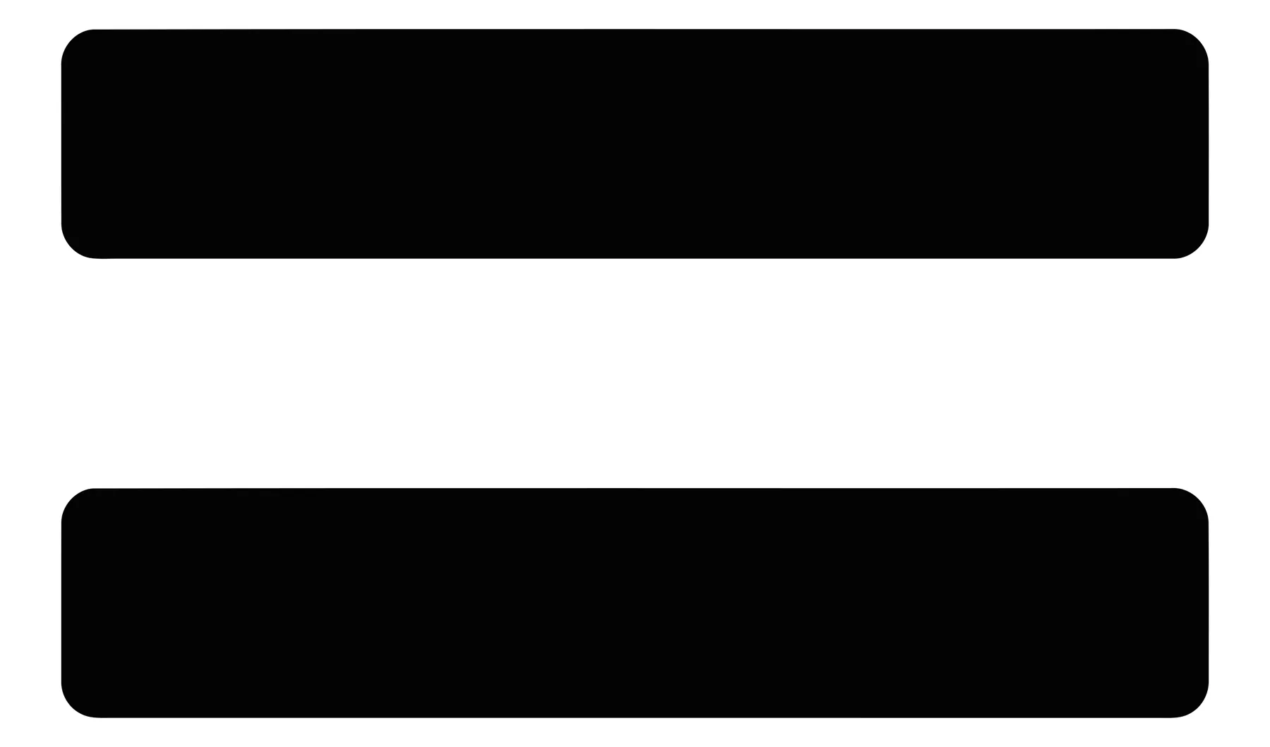 Minimalist Black Equal Sign Icon Vector