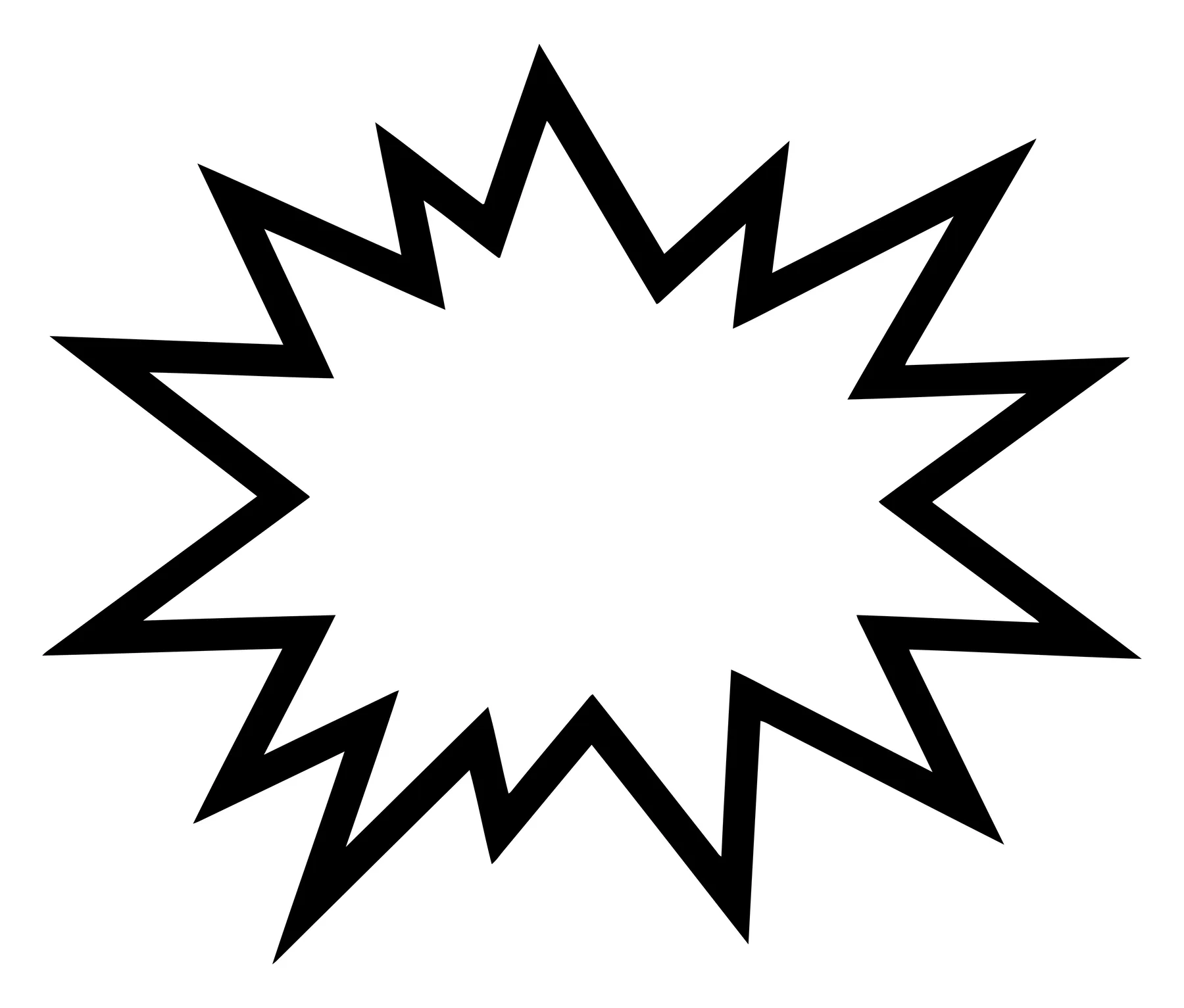 Cartoon Style Explosion Speech Bubble Vector