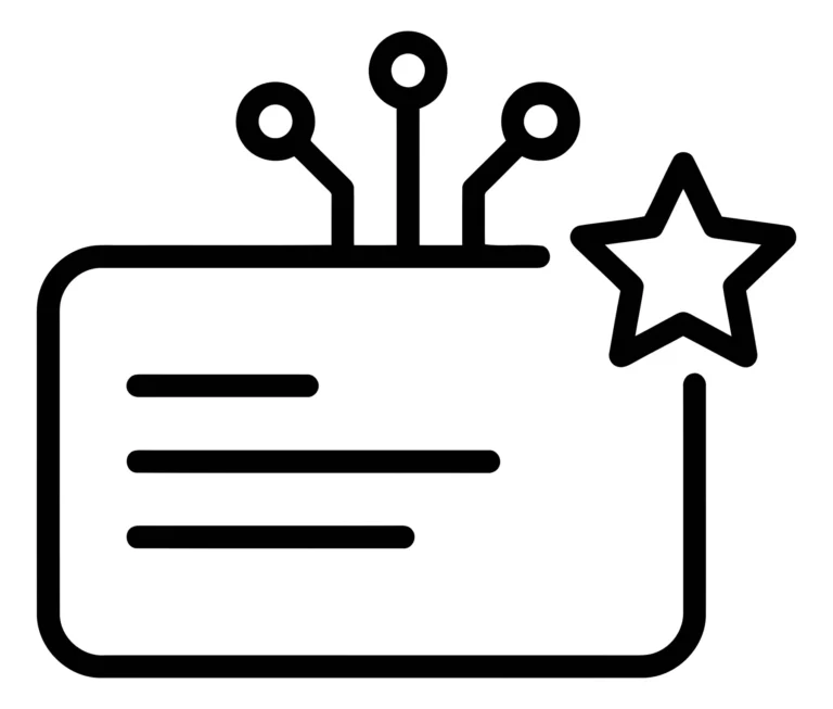Featured Content Icon with Star and Connections