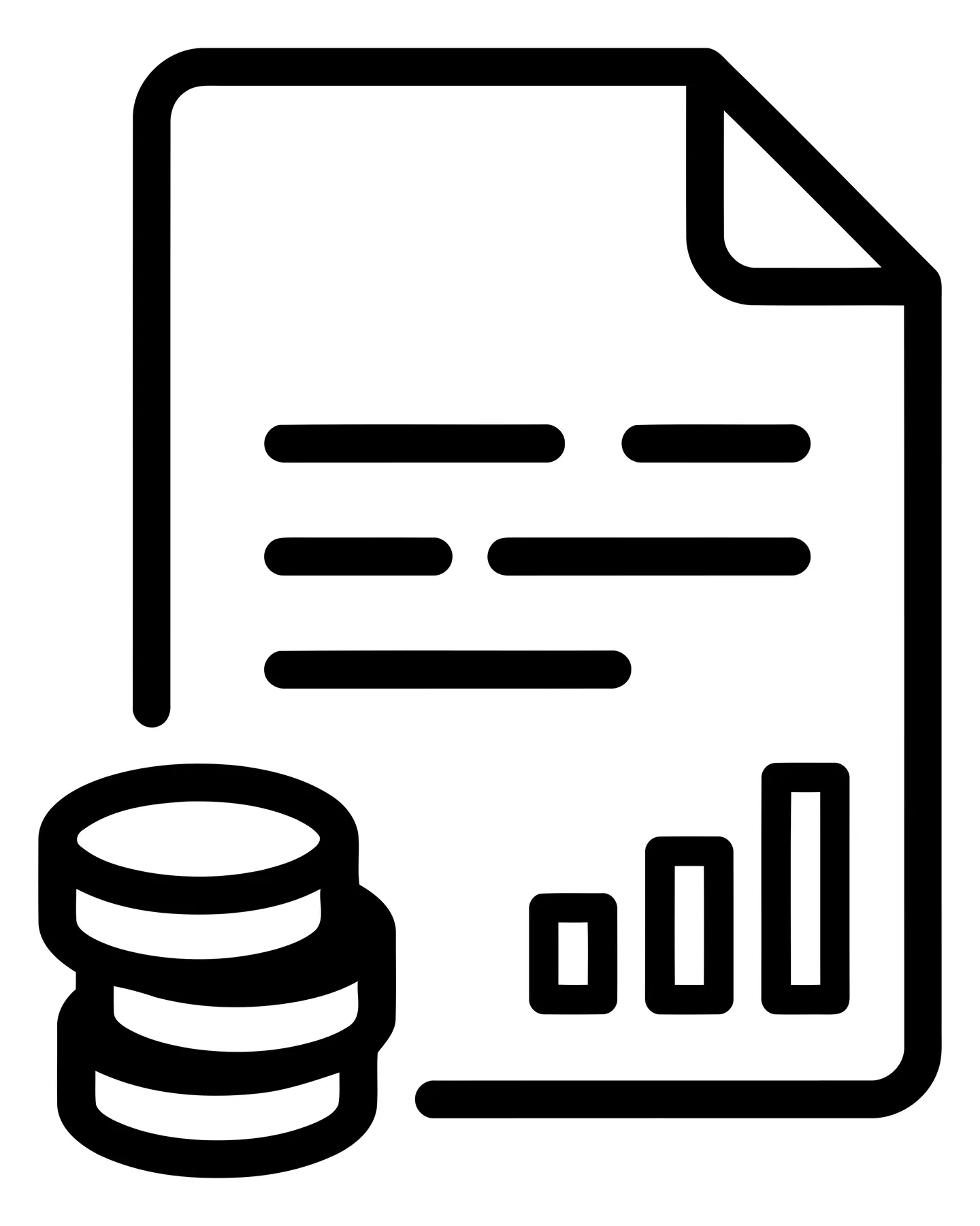 Financial Report Icon with Document and Coins