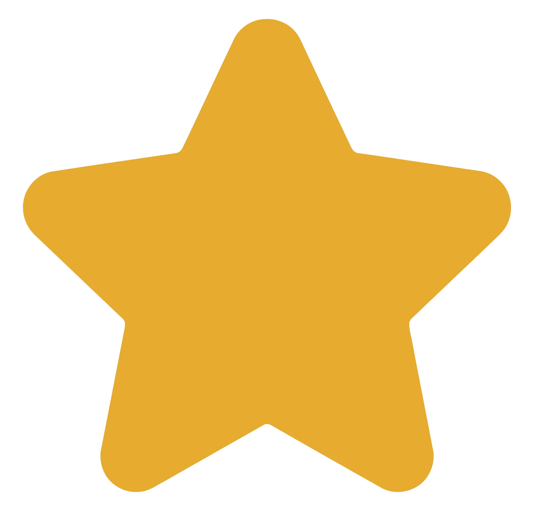 Yellow Five-Pointed Star Vector Shape