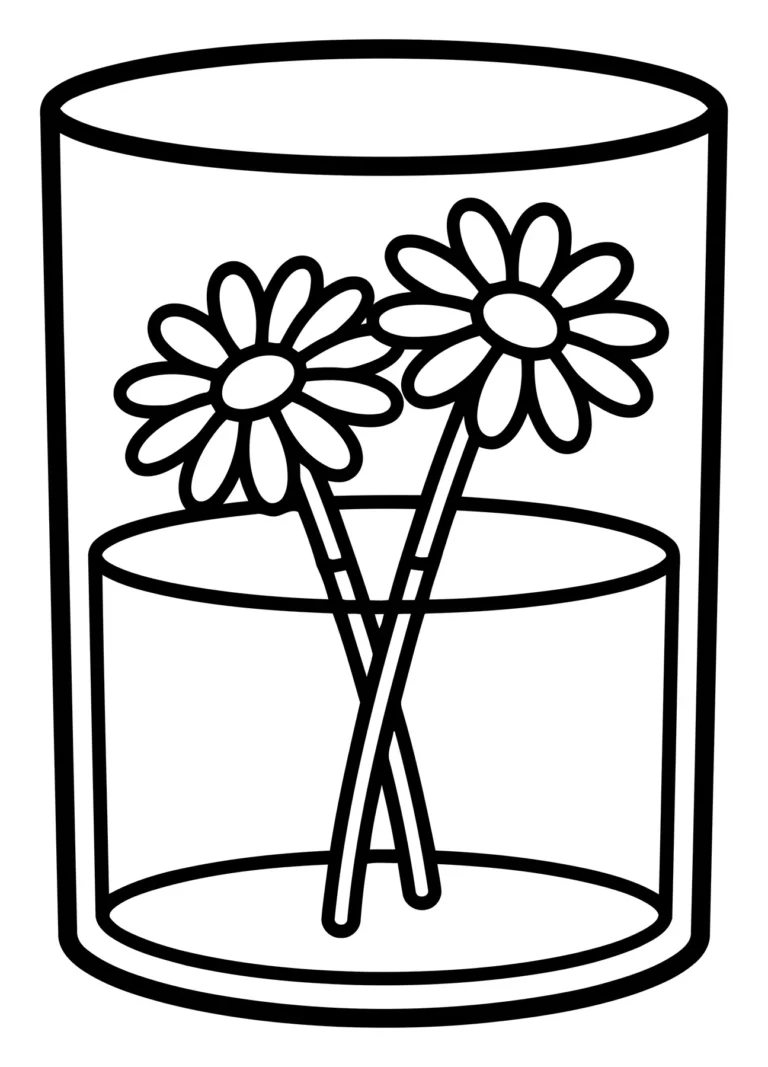 flowers in a glass vase icon