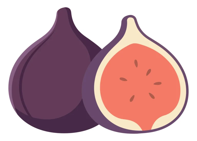 fresh whole and halved purple figs isolated on white background