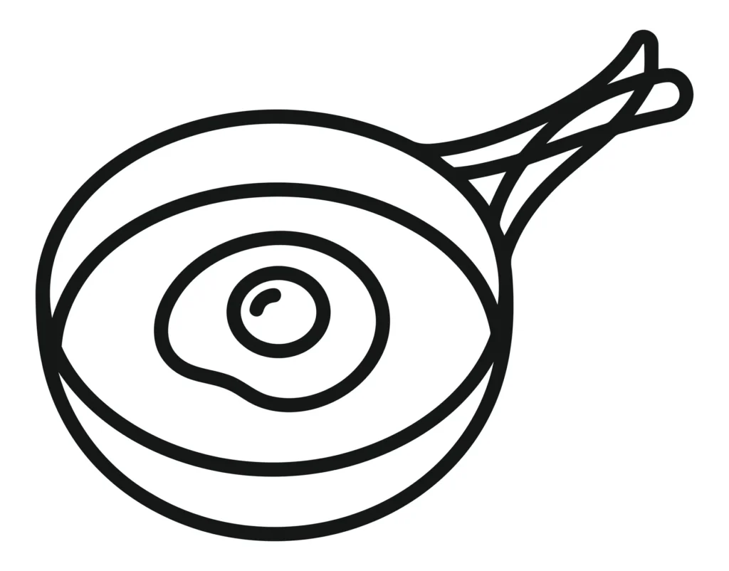 Minimalist Vector Illustration of a Frying Pan with Fried Egg frying pan with a fried egg inside
