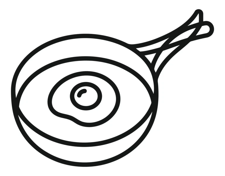 Minimalist Vector Illustration of a Frying Pan with Fried Egg