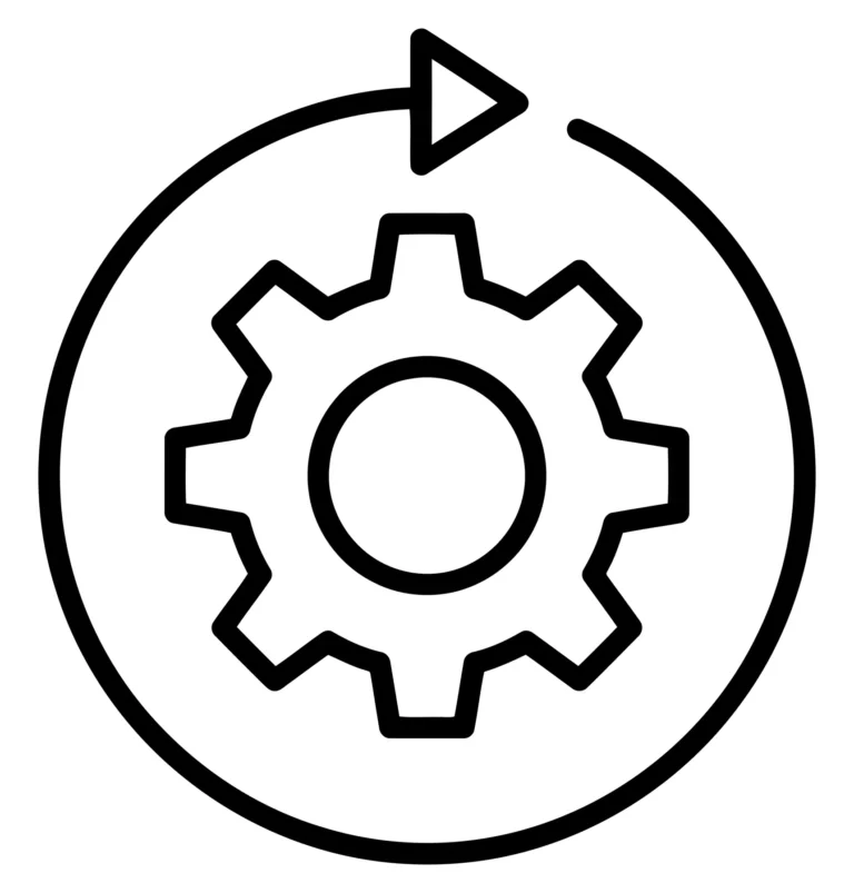 gear icon with circular arrow